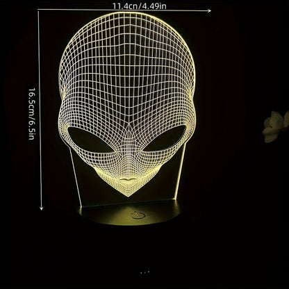 AstroLicht – 3D-alienlamp met LED kleurverlichting en touchbediening