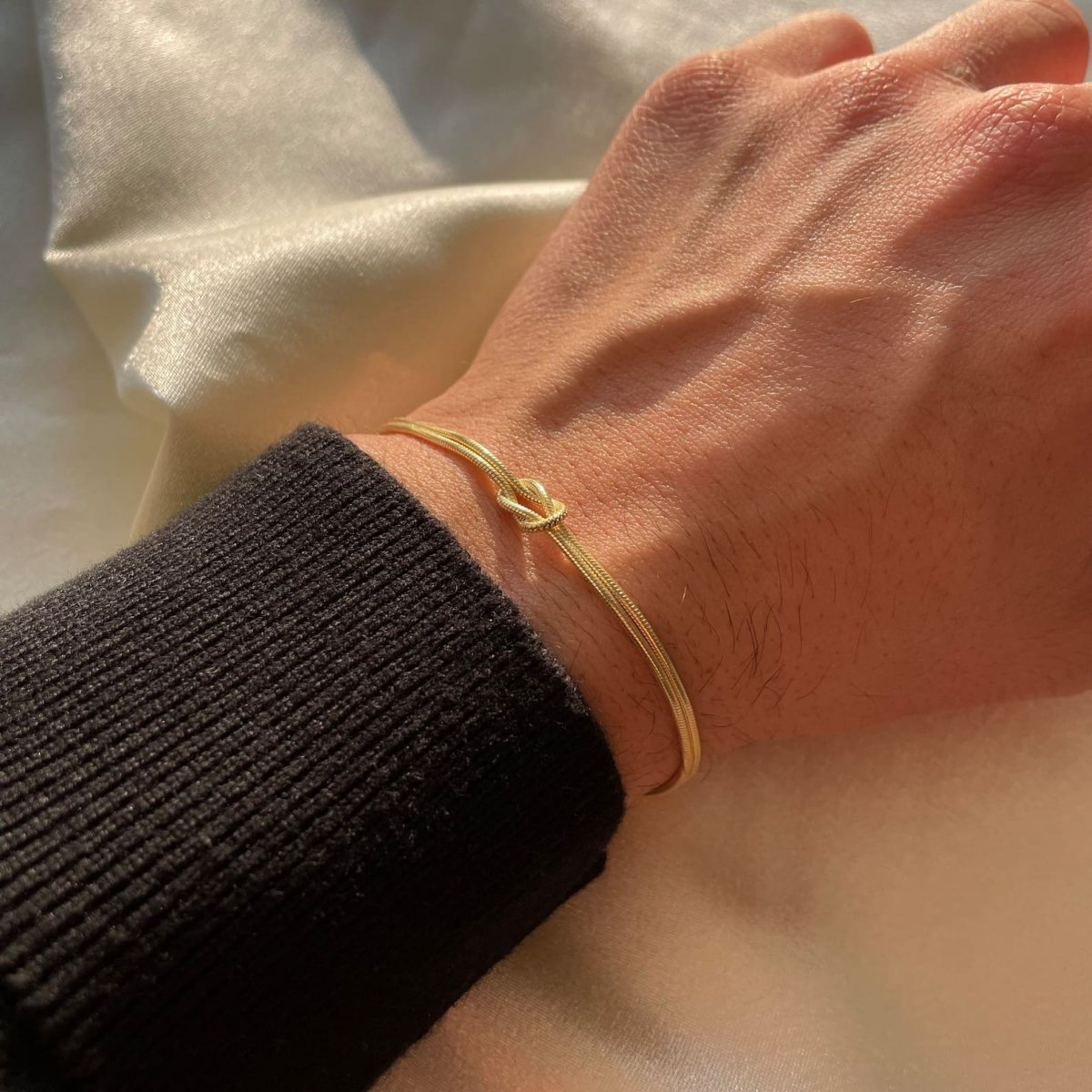 Amour | Minimalistische armband liefdesknoop