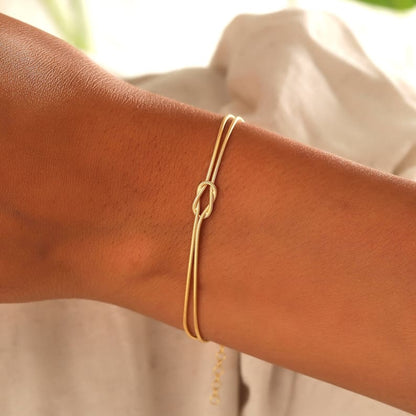 Amour | Minimalistische armband liefdesknoop