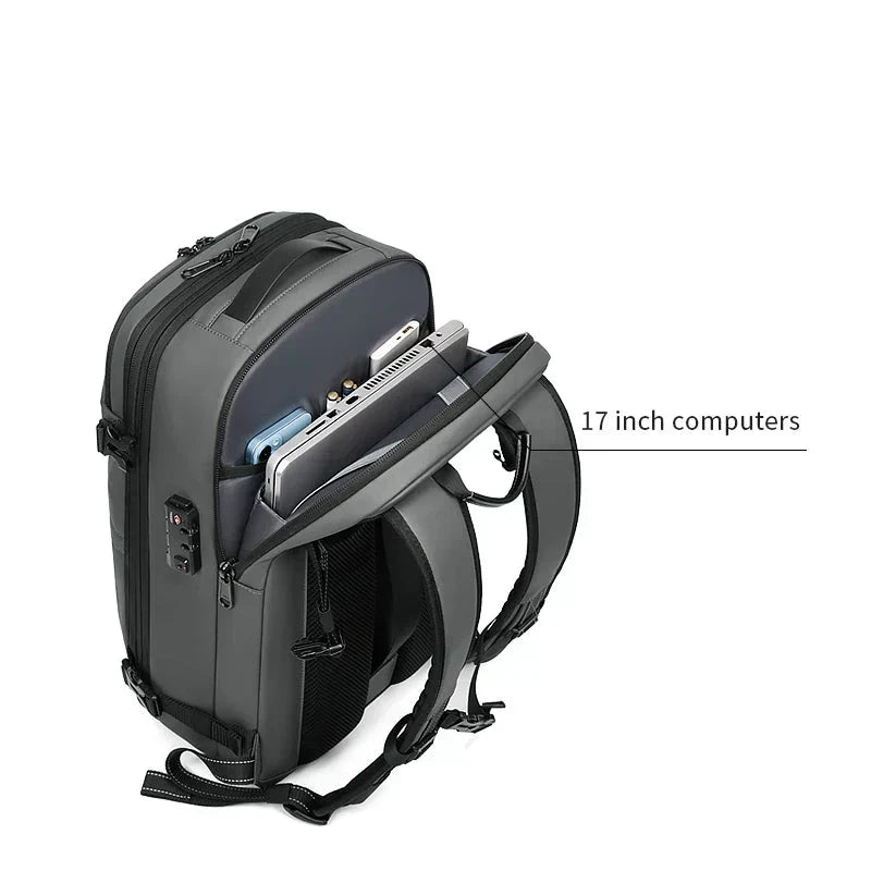 Anti-diefstal Vacuum Compressie Rugzak - 60L Uitbreidbare Airback Rugzak met Ademend Ontwerp