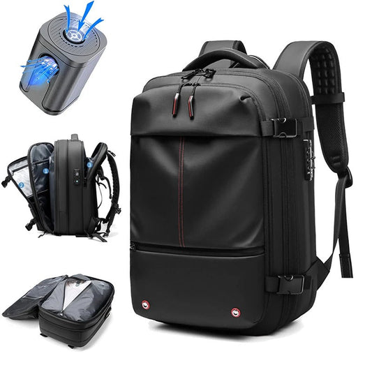 Anti-diefstal Vacuum Compressie Rugzak - 60L Uitbreidbare Airback Rugzak met Ademend Ontwerp