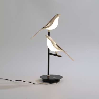 Artelune | Post-Modern LED Tafellamp met Galvanized Gouden Vogel