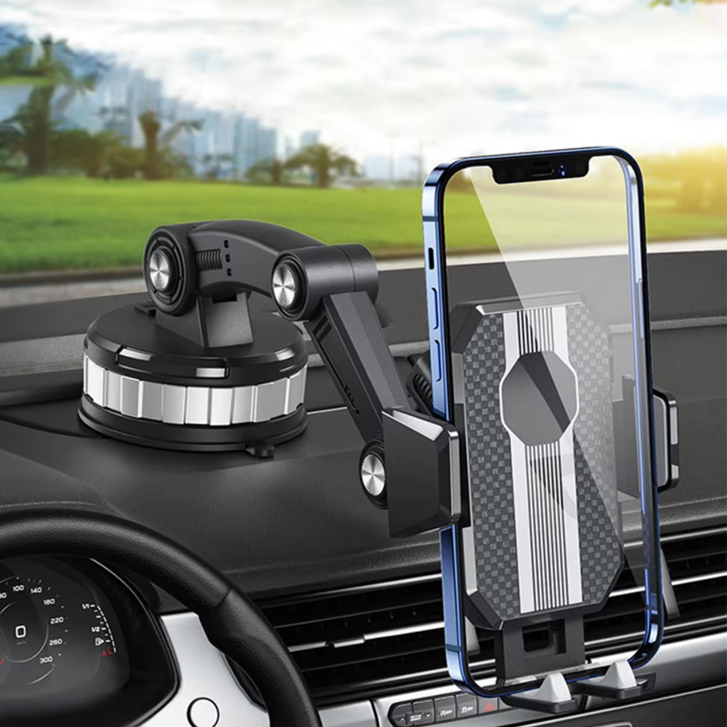 Auto Smartphonehouder met Maximale Flexibiliteit – Universele en Duurzame Bevestiging
