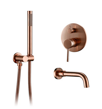 VoordeelPaleis® Badset Doucheset Yosemite Inbouw Badkraan 21cm en Handdouche Koper 2 weg