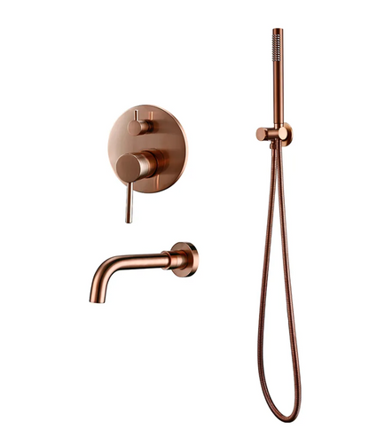 VoordeelPaleis® Badset Doucheset Yosemite Inbouw Badkraan 21cm en Handdouche Koper 2 weg