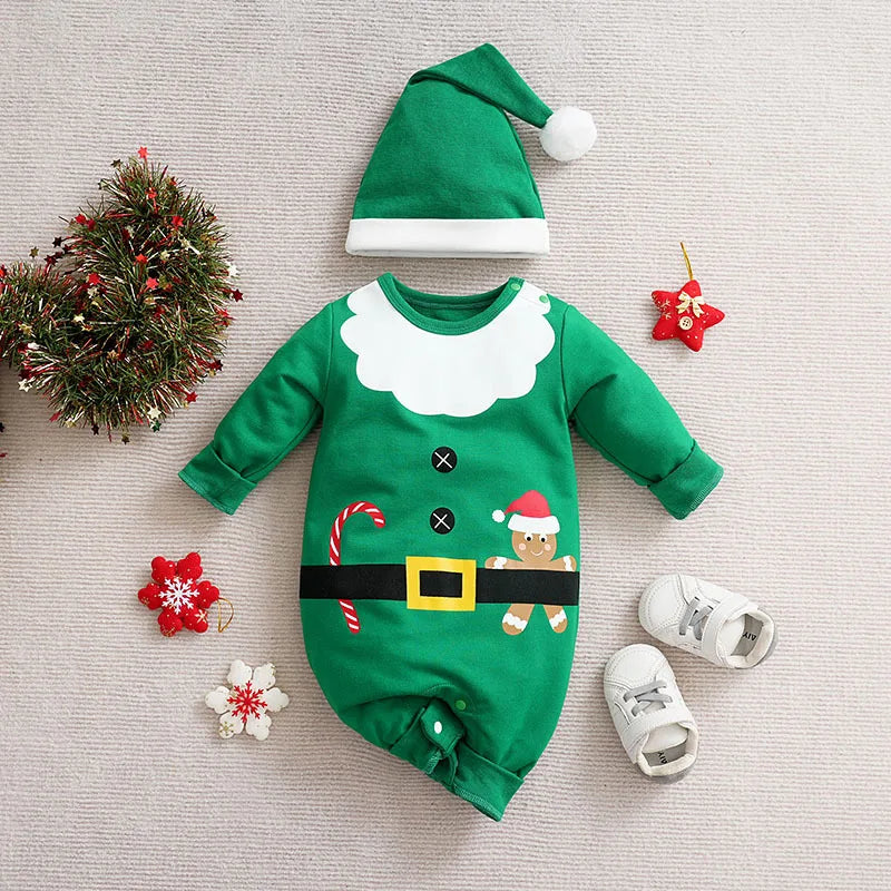 Baby Kerstkostuum – Zacht Materiaal, Comfortabel Ontwerp – Perfect voor Feestdagen en Speciale Gelegenheden