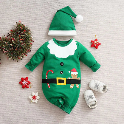 Baby Kerstkostuum – Zacht Materiaal, Comfortabel Ontwerp – Perfect voor Feestdagen en Speciale Gelegenheden