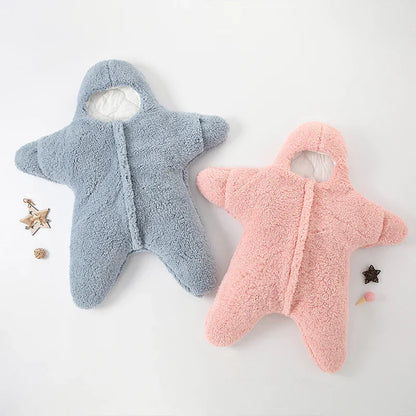Baby Pyjama – Zachte Pluizige Stof, Ademend Textiel – Met Schattig Zeesterdesign