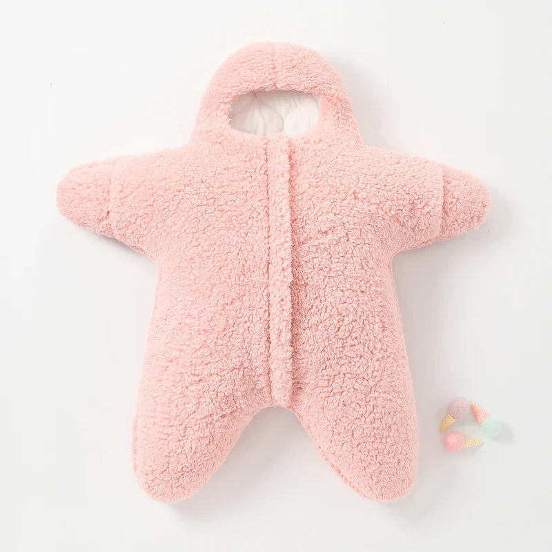 Baby Pyjama – Zachte Pluizige Stof, Ademend Textiel – Met Schattig Zeesterdesign