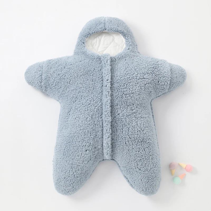 Baby Pyjama – Zachte Pluizige Stof, Ademend Textiel – Met Schattig Zeesterdesign