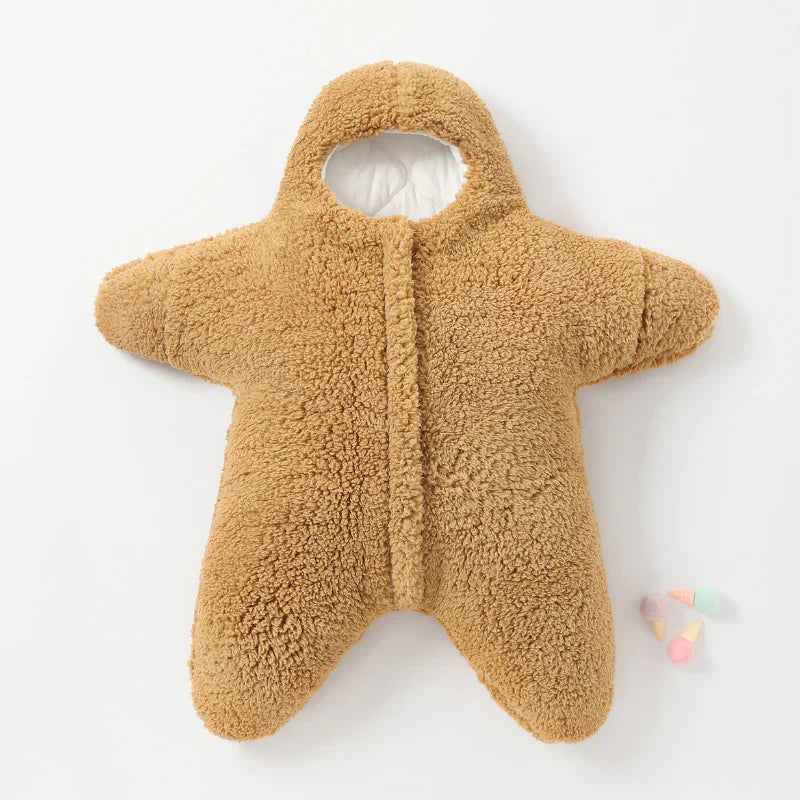Baby Pyjama – Zachte Pluizige Stof, Ademend Textiel – Met Schattig Zeesterdesign