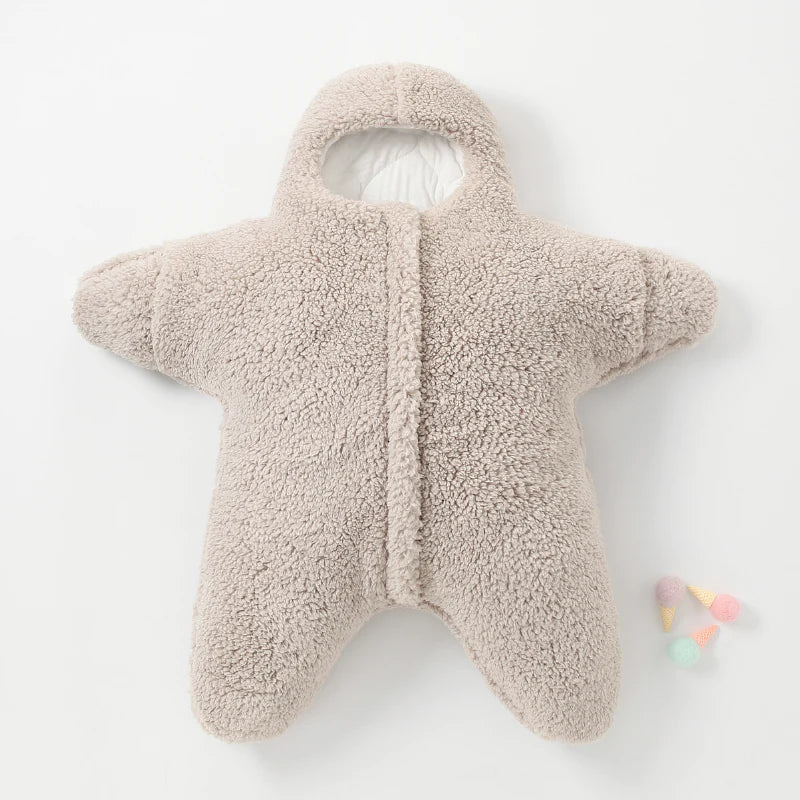 Baby Pyjama – Zachte Pluizige Stof, Ademend Textiel – Met Schattig Zeesterdesign