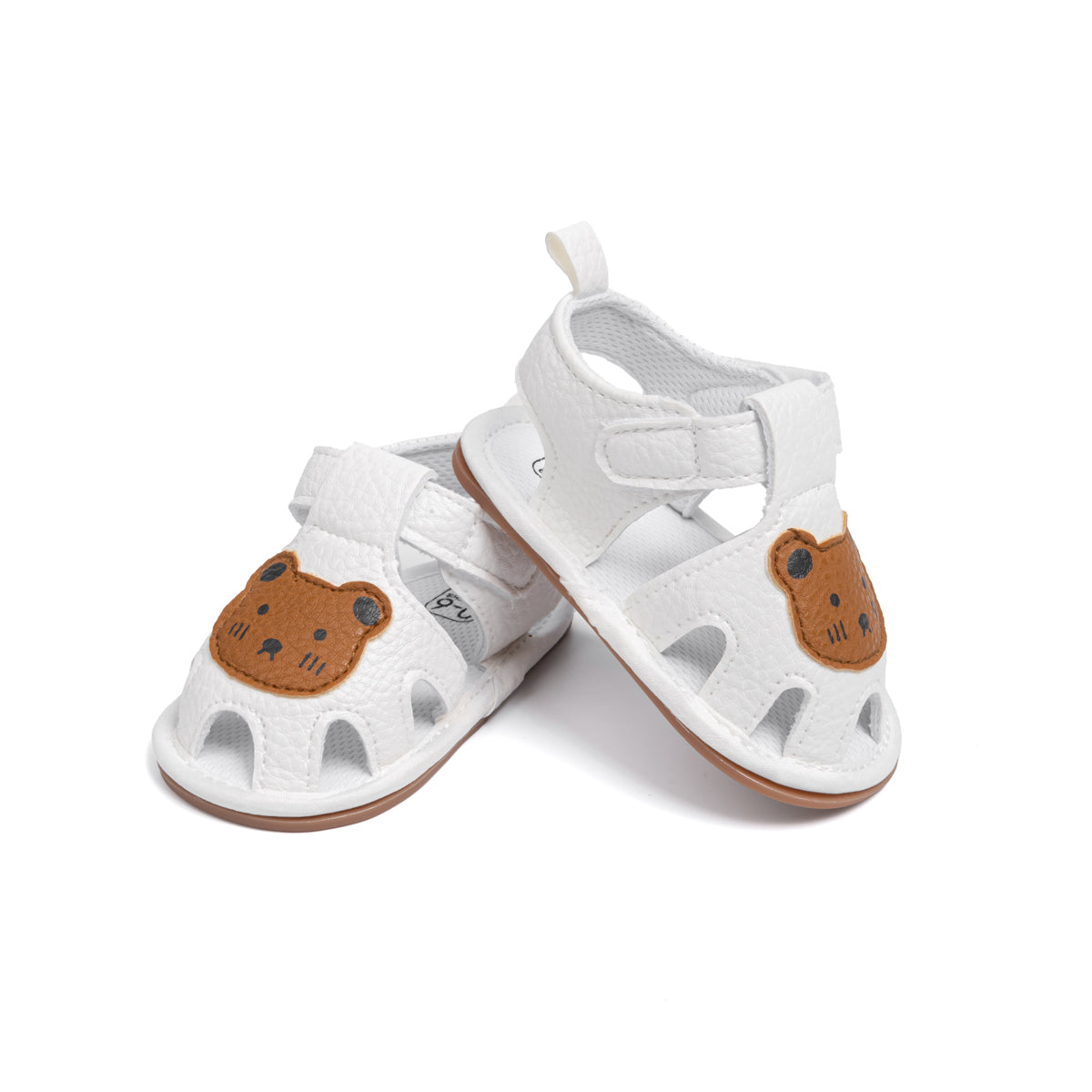 Baby Sandalen – Comfortabel PU-leer, Antislip Zool, Open Neus met Berenprint – Perfect voor Actieve Peuters
