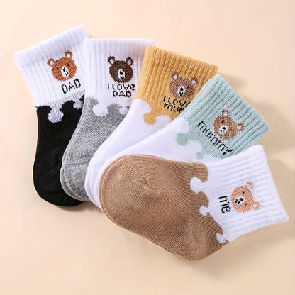Baby Sokken – 5 Paar Rekbare Enkelsokken van Ademend Materiaal – Comfortabel en Stijlvol