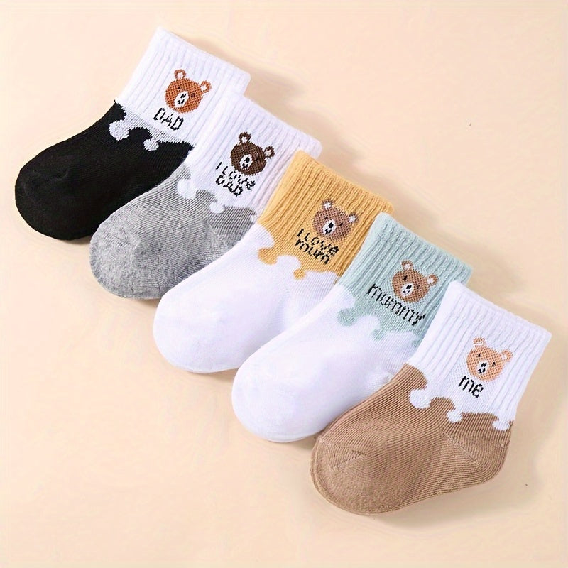 Baby Sokken – 5 Paar Rekbare Enkelsokken van Ademend Materiaal – Comfortabel en Stijlvol
