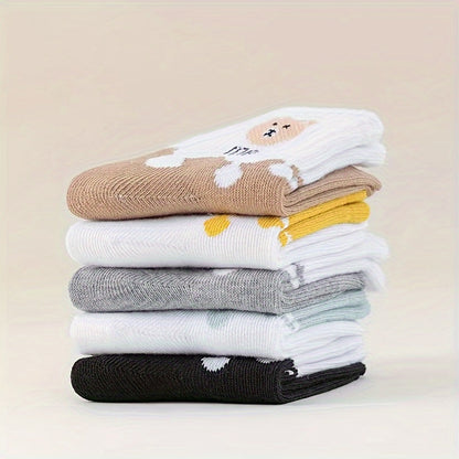 Baby Sokken – 5 Paar Rekbare Enkelsokken van Ademend Materiaal – Comfortabel en Stijlvol