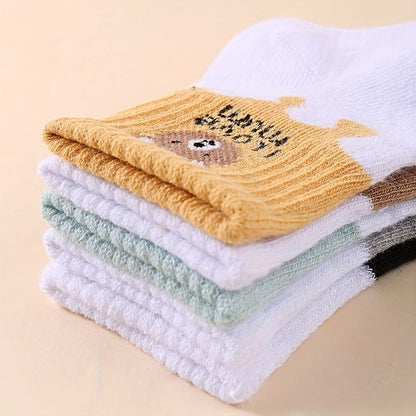 Baby Sokken – 5 Paar Rekbare Enkelsokken van Ademend Materiaal – Comfortabel en Stijlvol