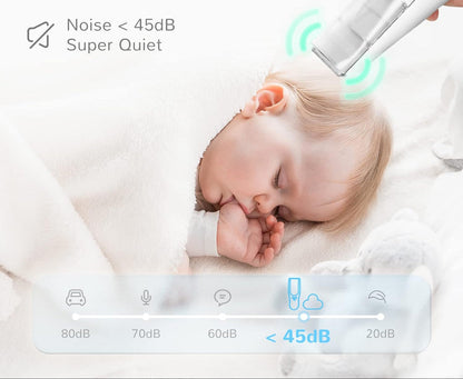 Baby Tondeuse – Waterdichte Snoerloze Tondeuse met Automatische Haaropzuiging – Inclusief Opbergdoos