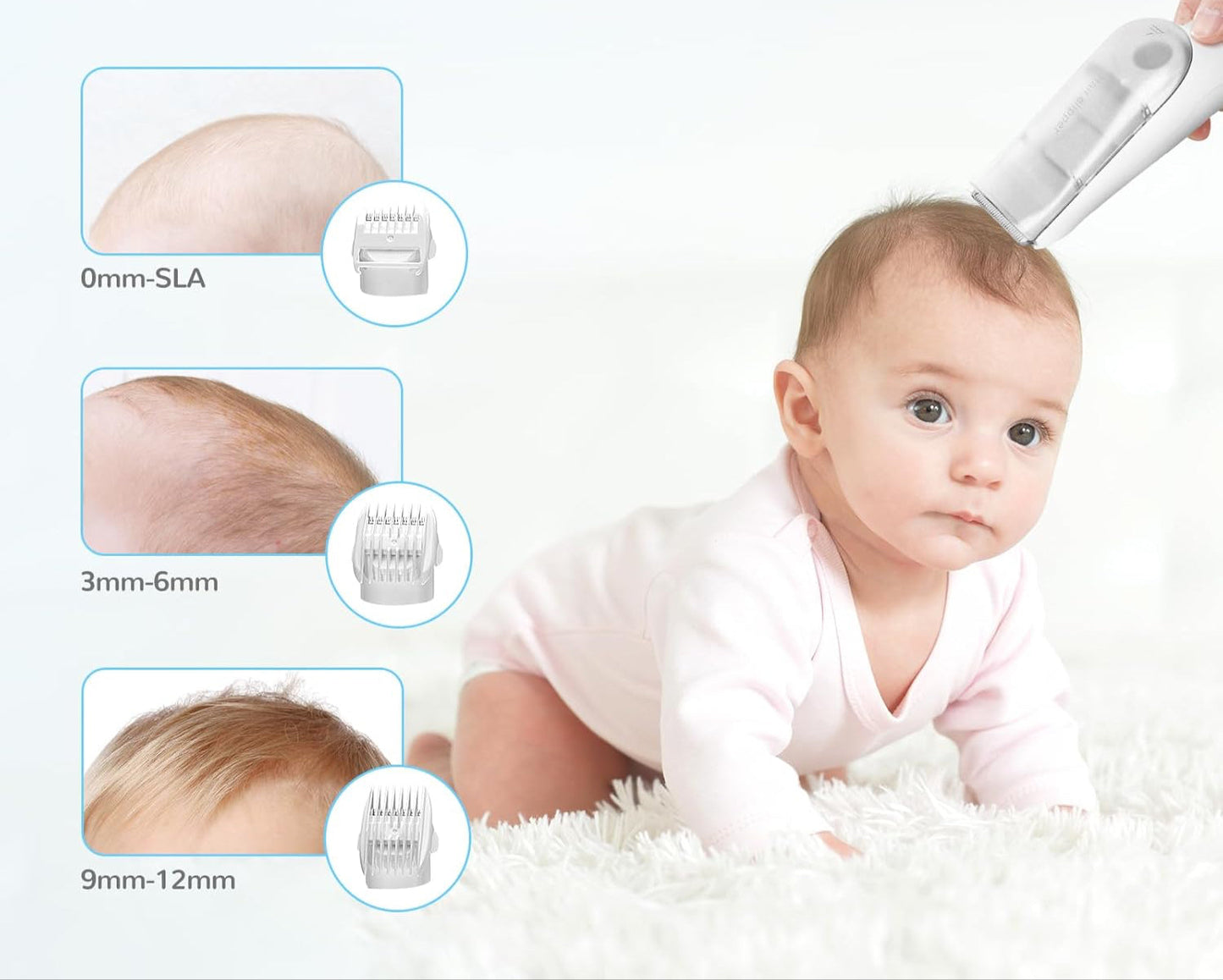Baby Tondeuse – Waterdichte Snoerloze Tondeuse met Automatische Haaropzuiging – Inclusief Opbergdoos