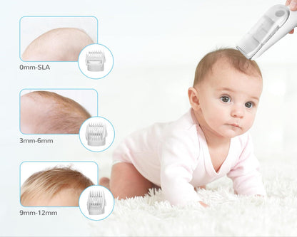 Baby Tondeuse – Waterdichte Snoerloze Tondeuse met Automatische Haaropzuiging – Inclusief Opbergdoos