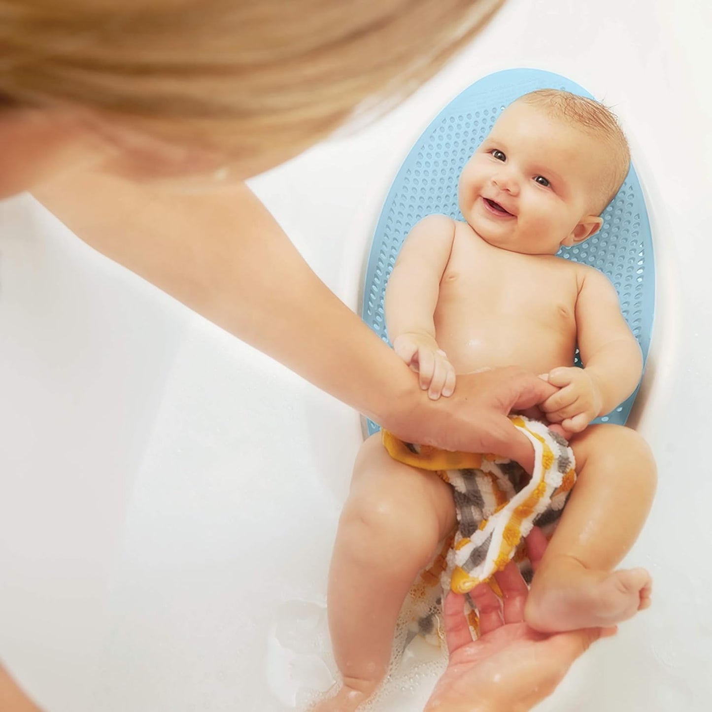 Babybad Ondersteuning – Ergonomisch Ontwerp, Hygiënisch Mesh Materiaal – Voor Comfortabele Badervaring