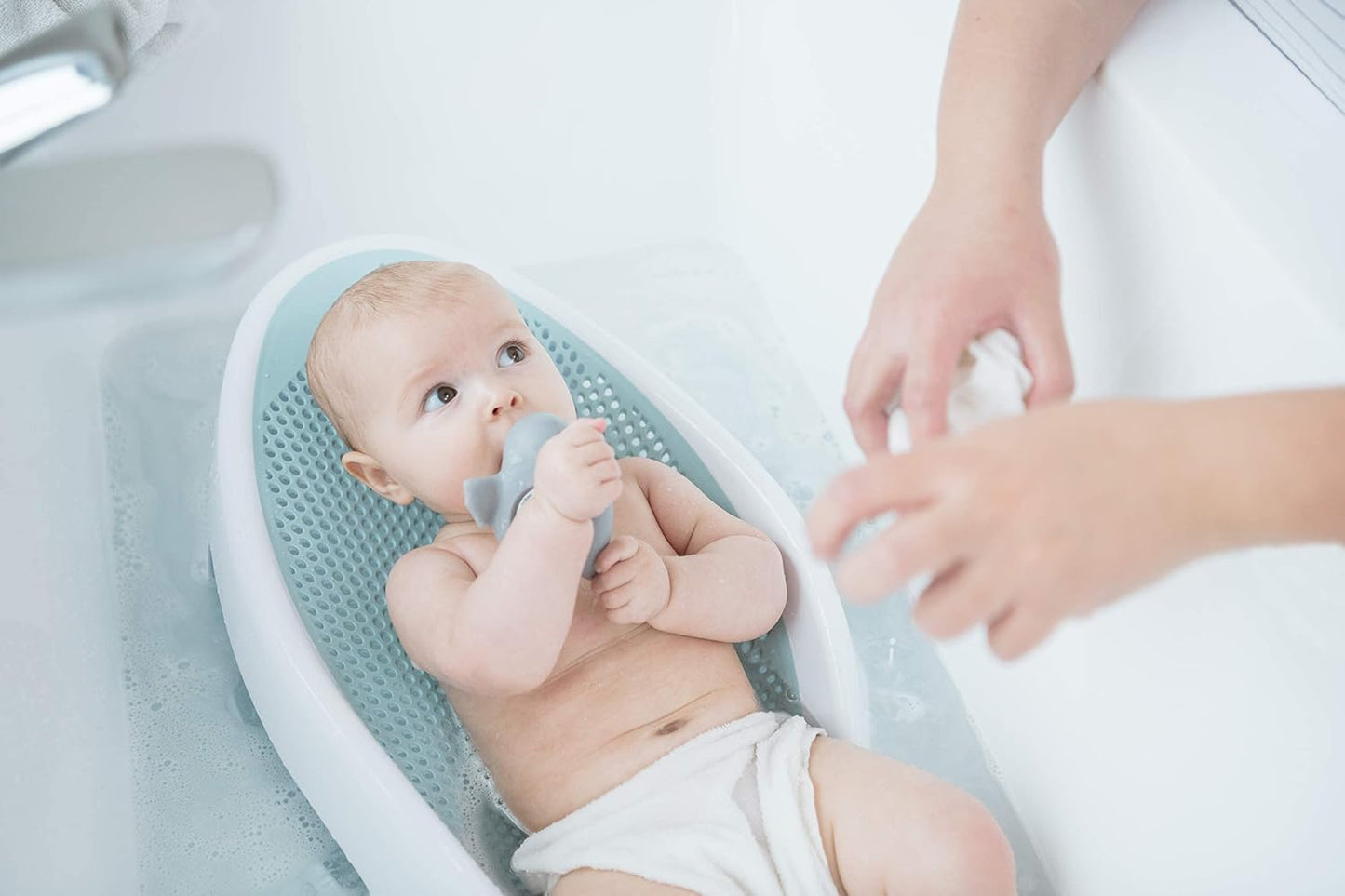 Babybad Ondersteuning – Ergonomisch Ontwerp, Hygiënisch Mesh Materiaal – Voor Comfortabele Badervaring