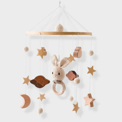 Babymobiel – Rustgevende Houten Ontwerpen met Babyveilig Vilt – Ideaal voor Zintuiglijke Ontwikkeling