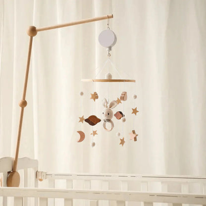 Babymobiel – Rustgevende Houten Ontwerpen met Babyveilig Vilt – Ideaal voor Zintuiglijke Ontwikkeling