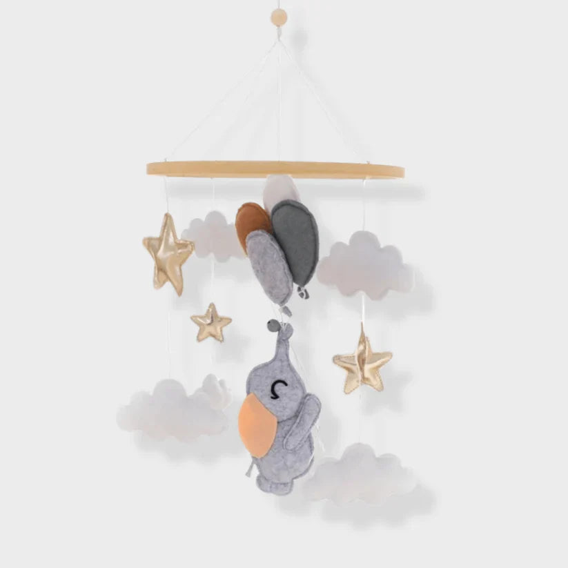 Babymobiel – Rustgevende Houten Ontwerpen met Babyveilig Vilt – Ideaal voor Zintuiglijke Ontwikkeling