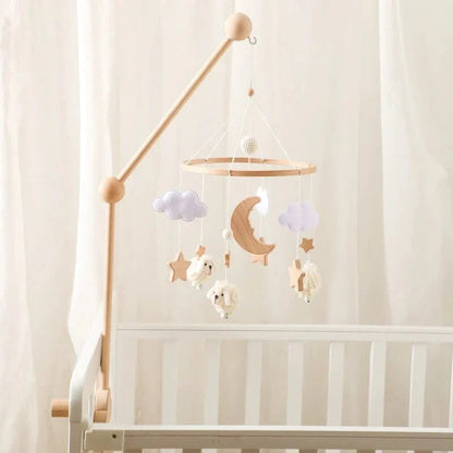 Babymobiel – Rustgevende Houten Ontwerpen met Babyveilig Vilt – Ideaal voor Zintuiglijke Ontwikkeling
