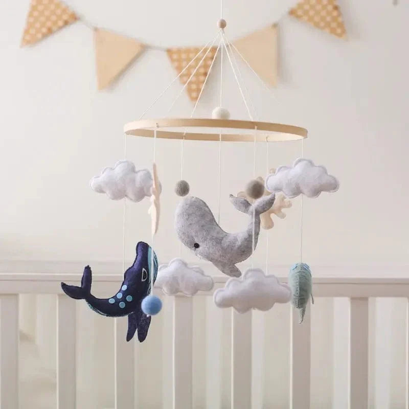 Babymobiel – Rustgevende Houten Ontwerpen met Babyveilig Vilt – Ideaal voor Zintuiglijke Ontwikkeling