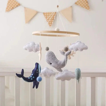 Babymobiel – Rustgevende Houten Ontwerpen met Babyveilig Vilt – Ideaal voor Zintuiglijke Ontwikkeling
