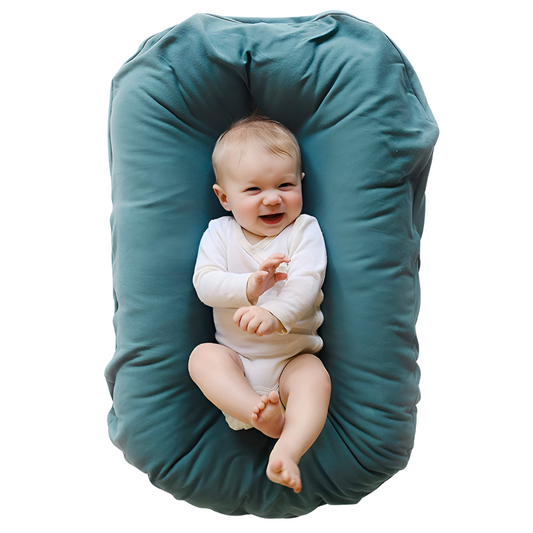 Babynestje – Ergonomisch Ontwerp met Ademend Katoen en Eco-vriendelijke Vulling – Veilig Slapen en Spelen