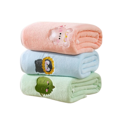 Badhanddoek – Superzachte Koraal Fleece, Sneldrogend en Pluizenvrij – Perfect voor Pasgeborenen