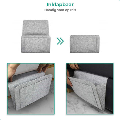 Handige opbergvakken voor aan je bed of bank - Opruimen - Opbergvak - Opbergzak - Gemakkelijk - Woonaccessoires