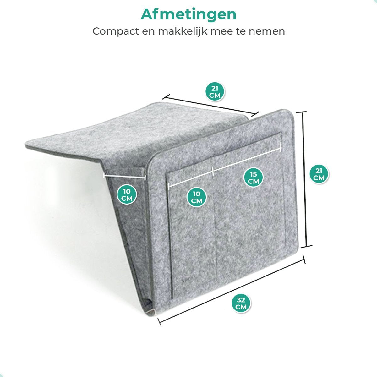 Handige opbergvakken voor aan je bed of bank - Opruimen - Opbergvak - Opbergzak - Gemakkelijk - Woonaccessoires