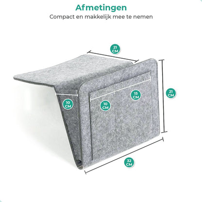 Handige opbergvakken voor aan je bed of bank - Opruimen - Opbergvak - Opbergzak - Gemakkelijk - Woonaccessoires