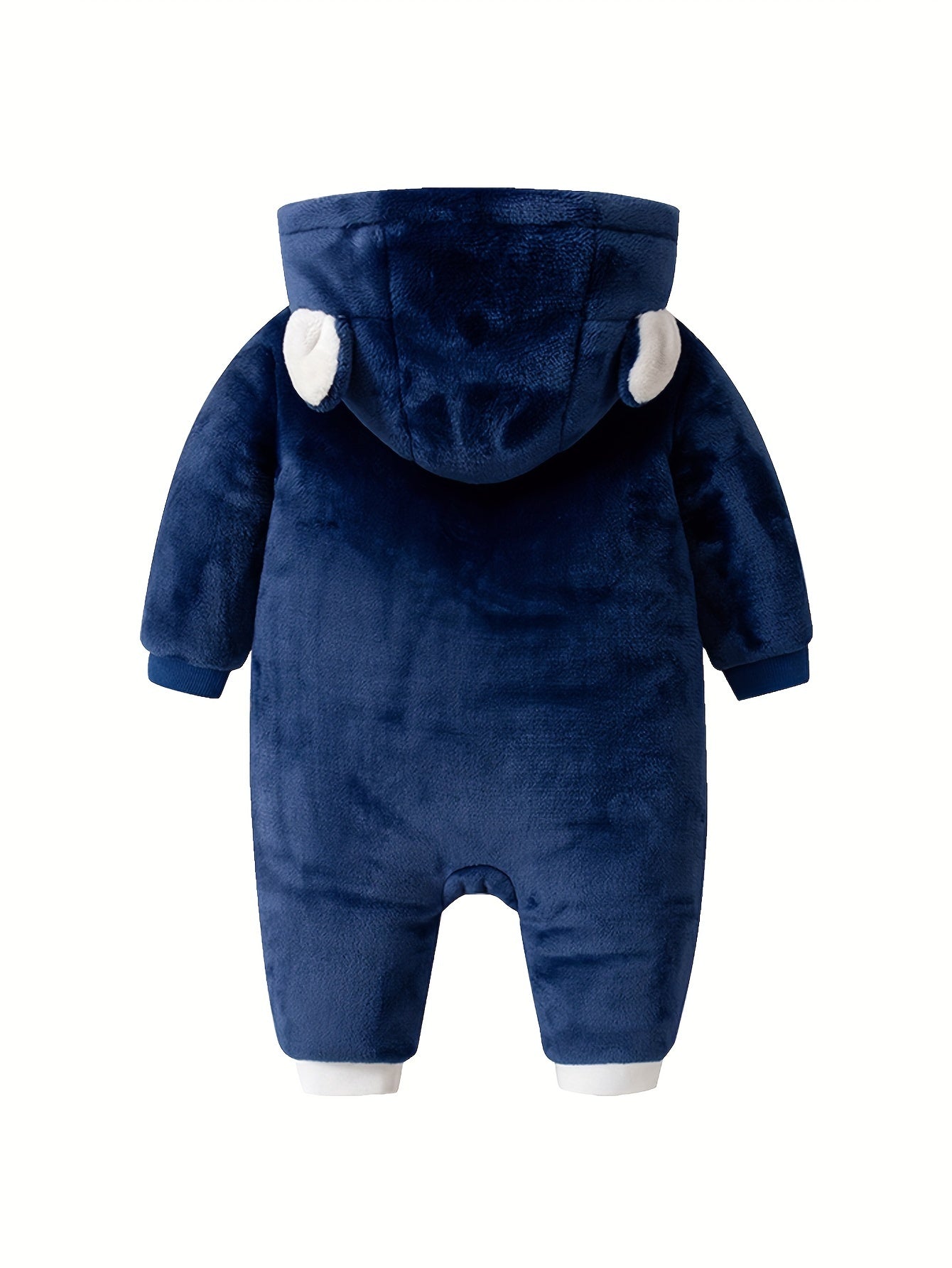 Beer Romper – Zachte Flanelstof met Oortjes, Ideaal voor Herfst en Winter