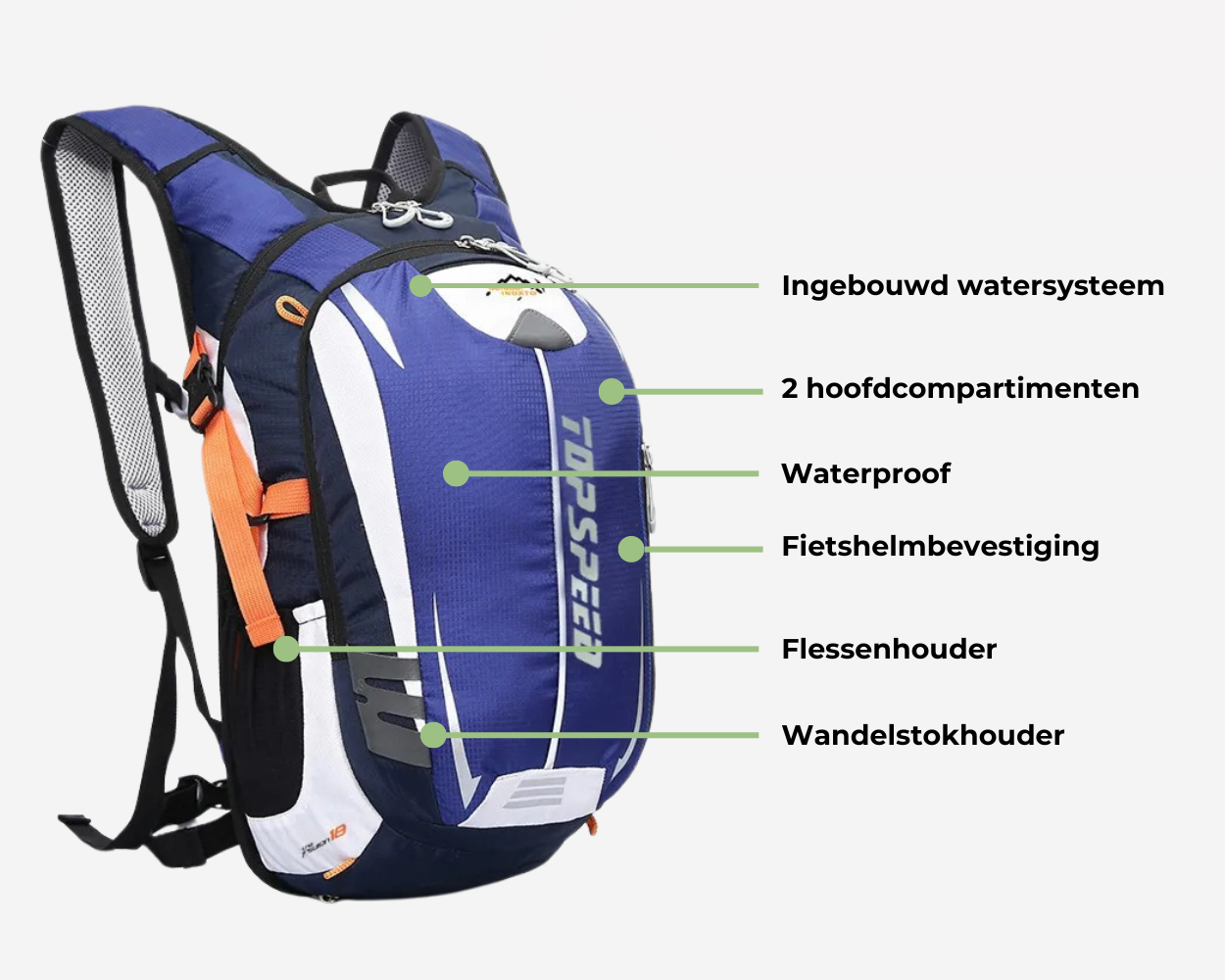Premium Fiets- & Wandelrugzak | Comfortabele, Duurzame Outdoor Rugzak