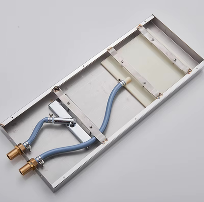 VoordeelPaleis® Wand Thermostatische Doucheset Biarritz 3 weg waterval met regendoucheplateau chroom glans