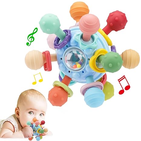 Bijtspeelgoed – Zacht Siliconen, Stimuleert Zintuigen, BPA-vrij – Ideaal voor Baby’s