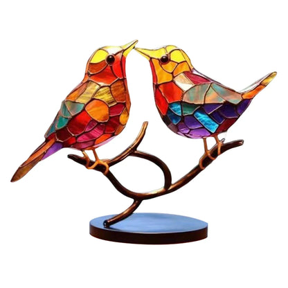 BirdArt - Acryl Vogels op Tak Beeld | Kunstzinnige Decoratie voor Slaapkamer