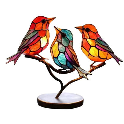 BirdArt - Acryl Vogels op Tak Beeld | Kunstzinnige Decoratie voor Slaapkamer