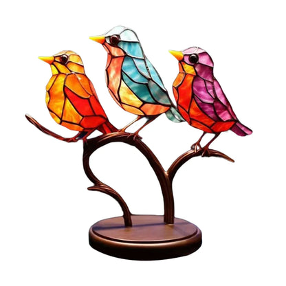 BirdArt - Acryl Vogels op Tak Beeld | Kunstzinnige Decoratie voor Slaapkamer