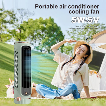 CoolBreeze Mini – Draagbare bladloze torenventilator met USB-oplaadfunctie
