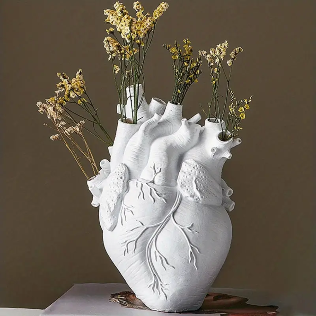 BloomHeart Hartvormige Vaas Stijlvol Meerkleurig Woondecoratie Accent