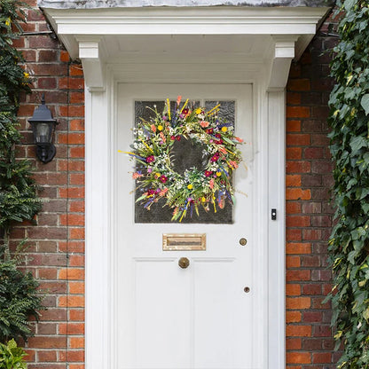 Bloomora – Luxe Handgemaakte Bloemenkrans voor Deur of Muurdecoratie