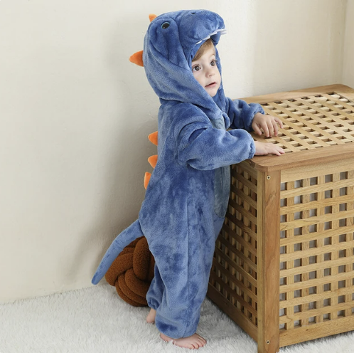 DierenKnuffel babypakje met ritssluiting – zacht & ademend rompertje met dierenkap
