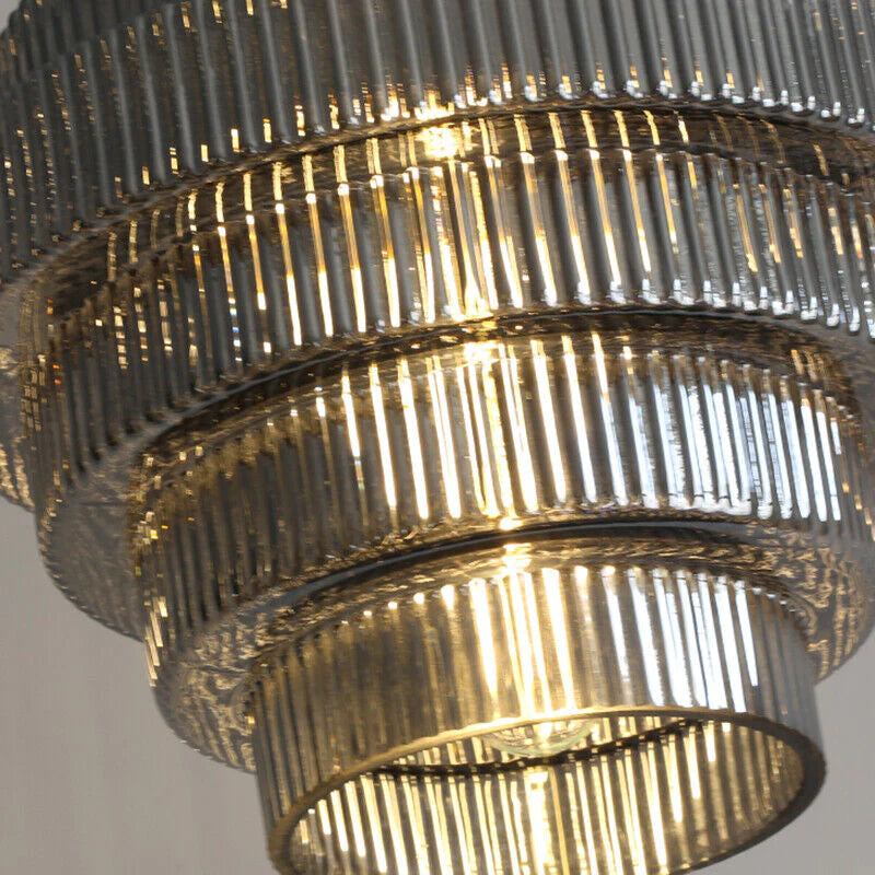 BrassGlow - Flesvormige Messing Glazen Hanglamp