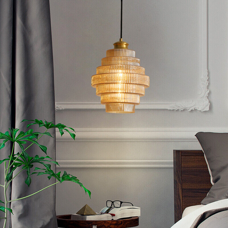 BrassGlow - Flesvormige Messing Glazen Hanglamp